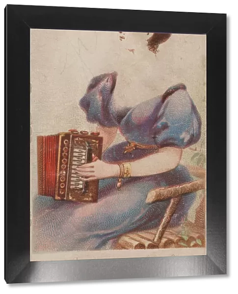 Accordion, from the Musical Instruments series (N82) for Duke brand cigarettes, 1888