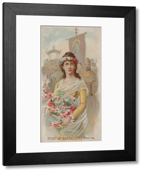 Framed Print : Feast of Guadalupe, Mexico, from the Holidays series (N80) for Duke brand cigarettes Framed Print : Feast of Guadalupe, Mexico, from the Holidays series (N80) for Duke brand cigarettes