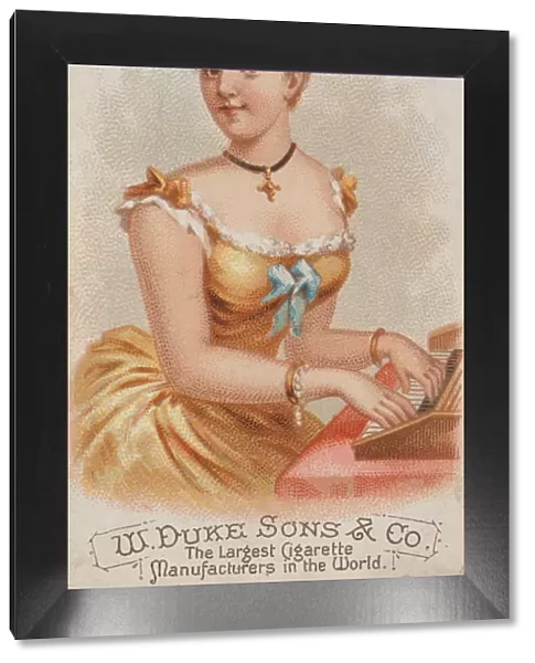 Spinet, from the Musical Instruments series (N82) for Duke brand cigarettes, 1888. 1888