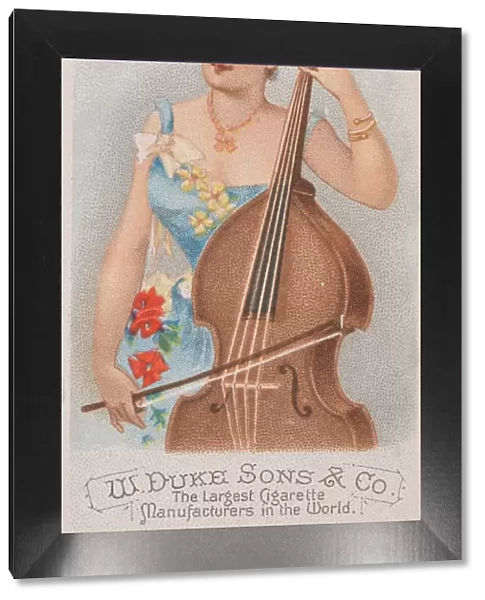 Bass Viol, from the Musical Instruments series (N82) for Duke brand cigarettes, 1888