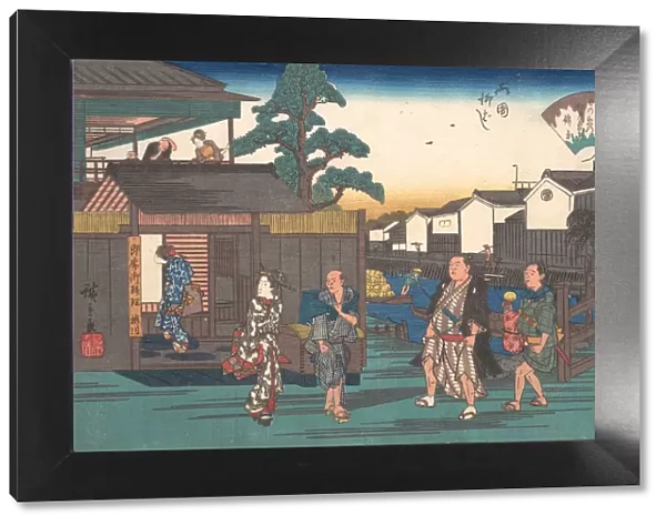 The Umegawa at Ryogoku Yanagibashi, ca. 1835-42. ca. 1835-42. Creator: Ando Hiroshige