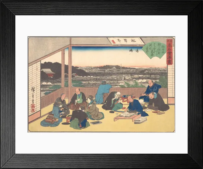 Framed Print : Yushima (Matsu Kane-ya), ca. 1840. ca. 1840. Creator: Ando Hiroshige Framed Print : Yushima (Matsu Kane-ya), ca. 1840. ca. 1840. Creator: Ando Hiroshige