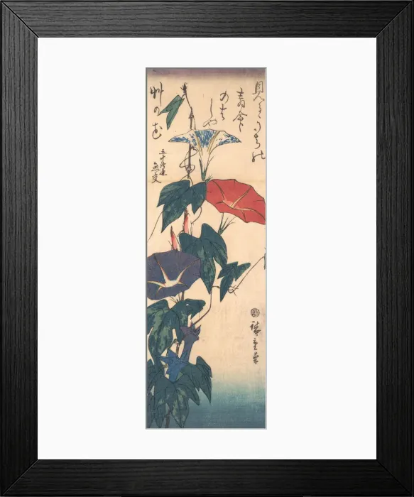 Framed Print : Morning Glories, ca. 1843. ca. 1843. Creator: Ando Hiroshige Framed Print : Morning Glories, ca. 1843. ca. 1843. Creator: Ando Hiroshige