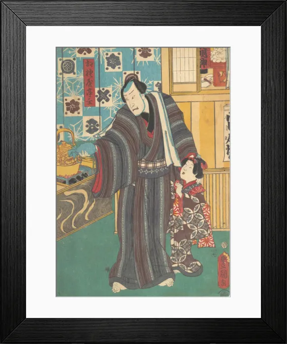 Framed Print : Actor as Master of Sagamiya (Sagamiya teishu), 19th century. 19th century Framed Print : Actor as Master of Sagamiya (Sagamiya teishu), 19th century. 19th century