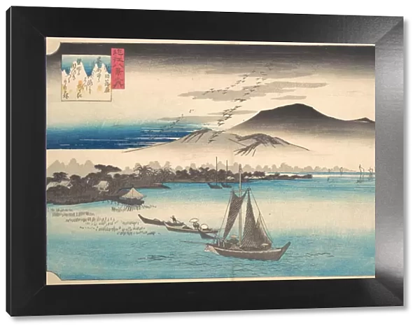 Returning Geese at Katada, ca. 1832. ca. 1832. Creator: Ando Hiroshige