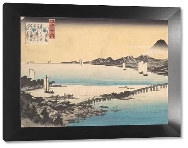 Seta no Sekisho. Sunset, Seta. Lake Biwa, ca. 1835. ca. 1835. Creator: Ando Hiroshige
