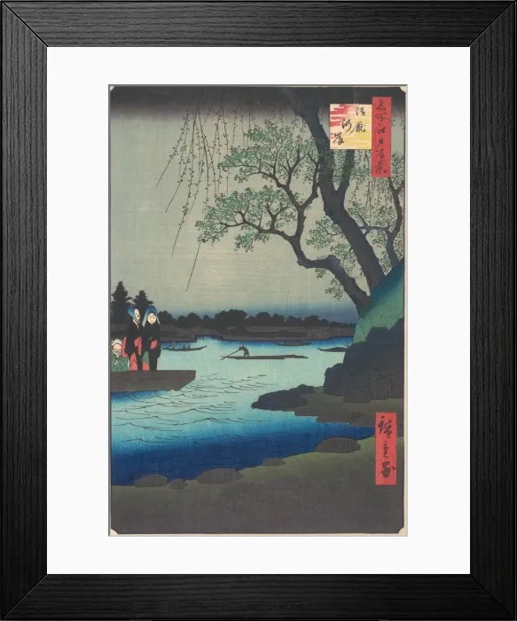 Framed Print : Ommayagashi, Sumida River, ca. 1857. ca. 1857. Creator: Ando Hiroshige Framed Print : Ommayagashi, Sumida River, ca. 1857. ca. 1857. Creator: Ando Hiroshige