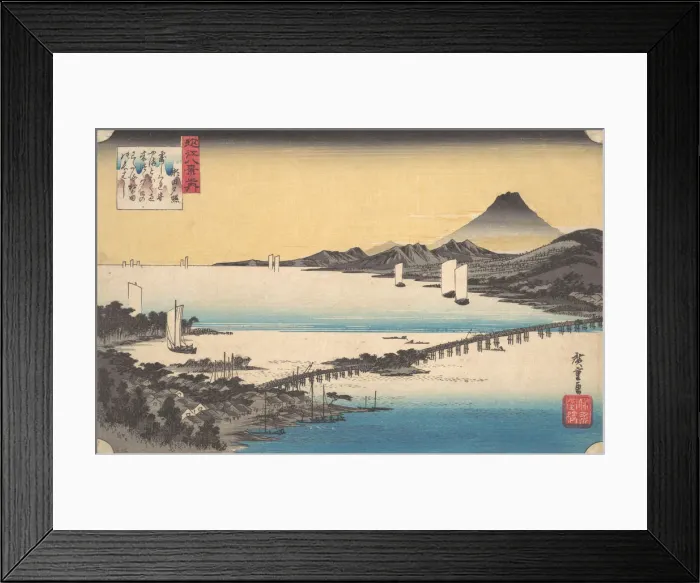 Framed Print : Sunset at Seta. Creator: Ando Hiroshige Framed Print : Sunset at Seta. Creator: Ando Hiroshige