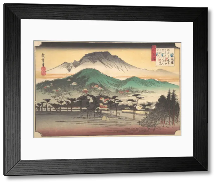 Framed Print : Vesper Bells at Mii Temple, ca. 1832. ca. 1832. Creator: Ando Hiroshige Framed Print : Vesper Bells at Mii Temple, ca. 1832. ca. 1832. Creator: Ando Hiroshige