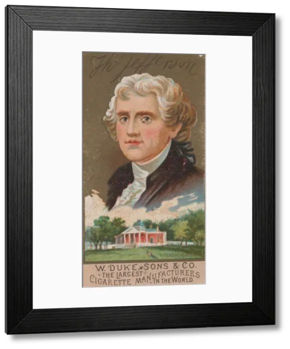 Framed Print : Thomas Jefferson, from the series Great Americans (N76) for Duke brand cigarettes, 1888 Framed Print : Thomas Jefferson, from the series Great Americans (N76) for Duke brand cigarettes, 1888