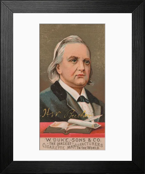 Framed Print : H. W. Beecher, from the series Great Americans (N76) for Duke brand cigarettes, 1888 Framed Print : H. W. Beecher, from the series Great Americans (N76) for Duke brand cigarettes, 1888