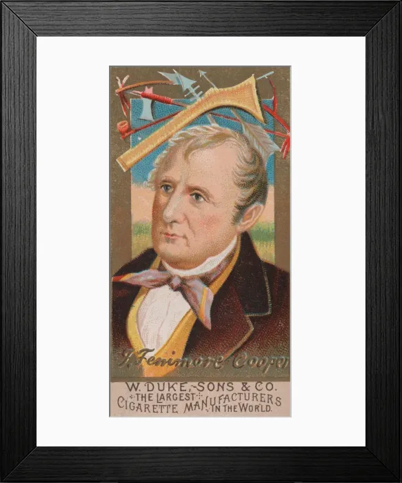 Framed Print : James Fenimore Cooper, from the series Great Americans (N76) for Duke brand cigarettes Framed Print : James Fenimore Cooper, from the series Great Americans (N76) for Duke brand cigarettes