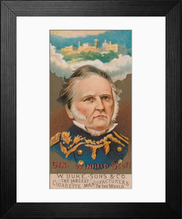 Framed Print : General Winfield Scott, from the series Great Americans (N76) for Duke brand cigarettes Framed Print : General Winfield Scott, from the series Great Americans (N76) for Duke brand cigarettes