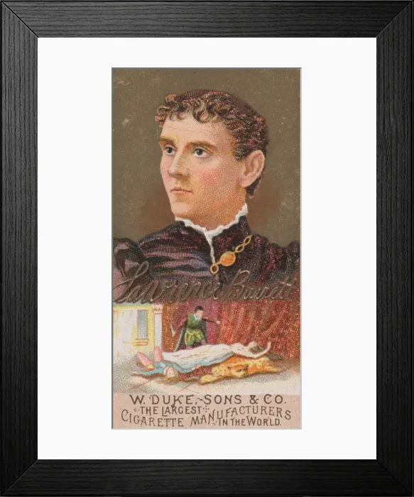 Framed Print : Lawrence Barrett, from the series Great Americans (N76) for Duke brand cigarettes, 1888 Framed Print : Lawrence Barrett, from the series Great Americans (N76) for Duke brand cigarettes, 1888