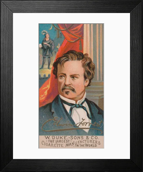 Framed Print : Edwin Forrest, from the series Great Americans (N76) for Duke brand cigarettes, 1888 Framed Print : Edwin Forrest, from the series Great Americans (N76) for Duke brand cigarettes, 1888