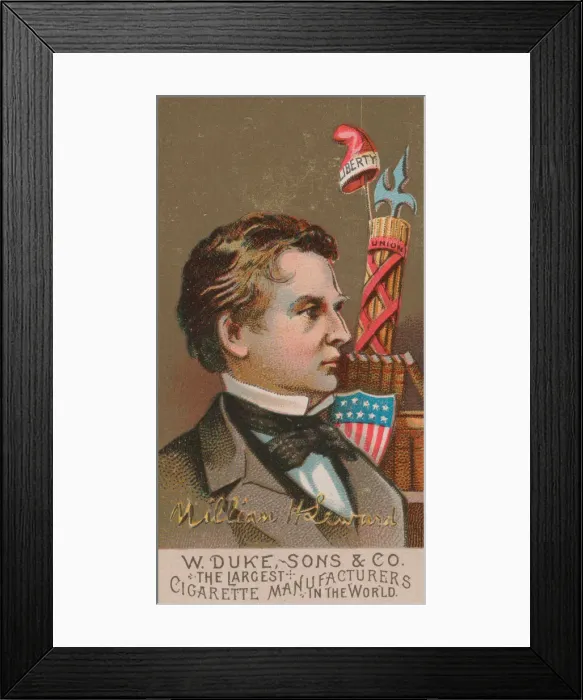 Framed Print : William H. Seward, from the series Great Americans (N76) for Duke brand cigarettes, 1888 Framed Print : William H. Seward, from the series Great Americans (N76) for Duke brand cigarettes, 1888