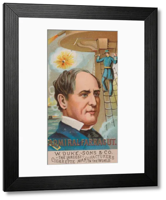 Framed Print : Admiral Farragut, from the series Great Americans (N76) for Duke brand cigarettes, 1888 Framed Print : Admiral Farragut, from the series Great Americans (N76) for Duke brand cigarettes, 1888