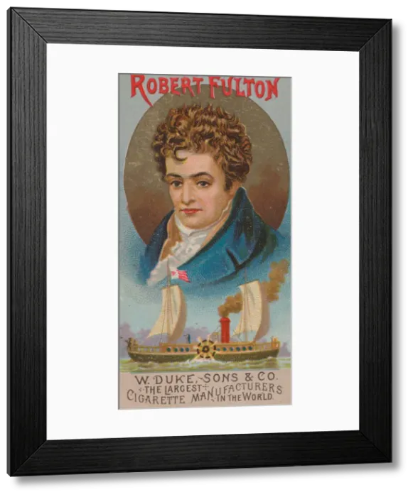 Framed Print : Robert Fulton, from the series Great Americans (N76) for Duke brand cigarettes, 1888 Framed Print : Robert Fulton, from the series Great Americans (N76) for Duke brand cigarettes, 1888