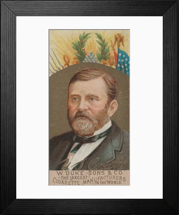 Framed Print : Ulysses S. Grant, from the series Great Americans (N76) for Duke brand cigarettes, 1888 Framed Print : Ulysses S. Grant, from the series Great Americans (N76) for Duke brand cigarettes, 1888