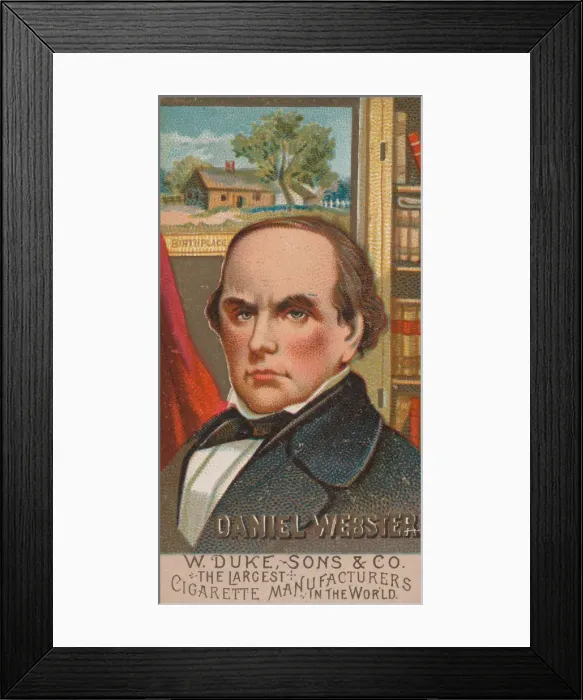 Framed Print : Daniel Webster, from the series Great Americans (N76) for Duke brand cigarettes, 1888 Framed Print : Daniel Webster, from the series Great Americans (N76) for Duke brand cigarettes, 1888