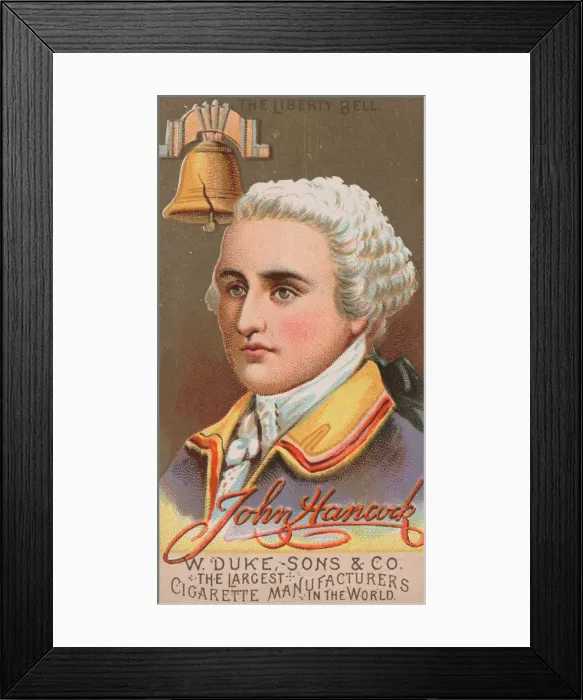 Framed Print : John Hancock, from the series Great Americans (N76) for Duke brand cigarettes, 1888 Framed Print : John Hancock, from the series Great Americans (N76) for Duke brand cigarettes, 1888
