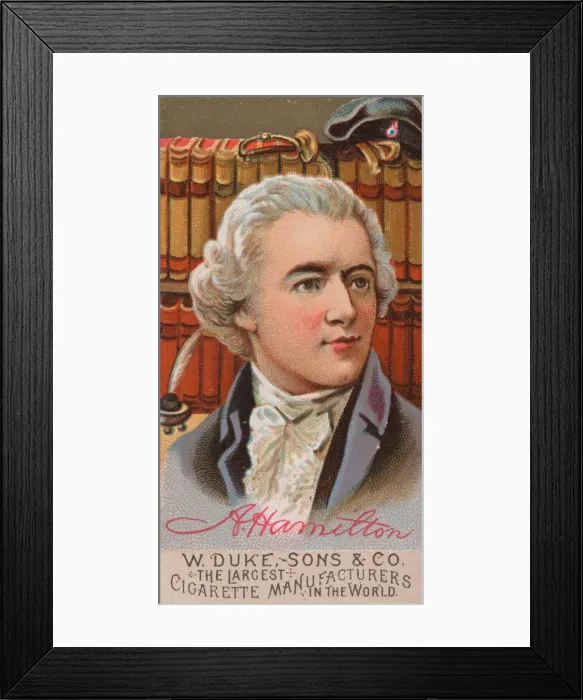 Framed Print : Alexander Hamilton, from the series Great Americans (N76) for Duke brand cigarettes, 1888 Framed Print : Alexander Hamilton, from the series Great Americans (N76) for Duke brand cigarettes, 1888