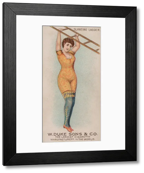 Framed Print : Slanting Ladder, from the Gymnastic Exercises series (N77) for Duke brand cigarettes Framed Print : Slanting Ladder, from the Gymnastic Exercises series (N77) for Duke brand cigarettes