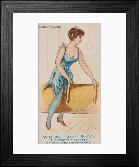 Framed Print : Saddle Vaulting, from the Gymnastic Exercises series (N77) for Duke brand cigarettes Framed Print : Saddle Vaulting, from the Gymnastic Exercises series (N77) for Duke brand cigarettes