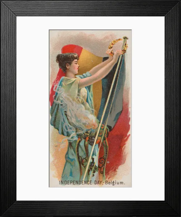 Framed Print : Independence Day, Belgium, Austria, from the Holidays series (N80 Framed Print : Independence Day, Belgium, Austria, from the Holidays series (N80
