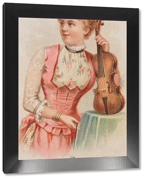 Violin, from the Musical Instruments series (N82) for Duke brand cigarettes, 1888. 1888