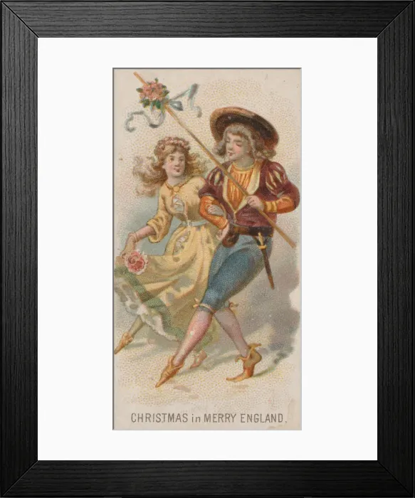 Framed Print : Christmas in Merry England, from the Holidays series (N80) for Duke brand cigarettes Framed Print : Christmas in Merry England, from the Holidays series (N80) for Duke brand cigarettes