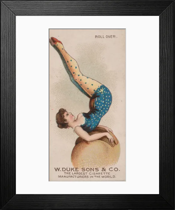 Framed Print : Roll Over, from the Gymnastic Exercises series (N77) for Duke brand cigarettes, 1887 Framed Print : Roll Over, from the Gymnastic Exercises series (N77) for Duke brand cigarettes, 1887