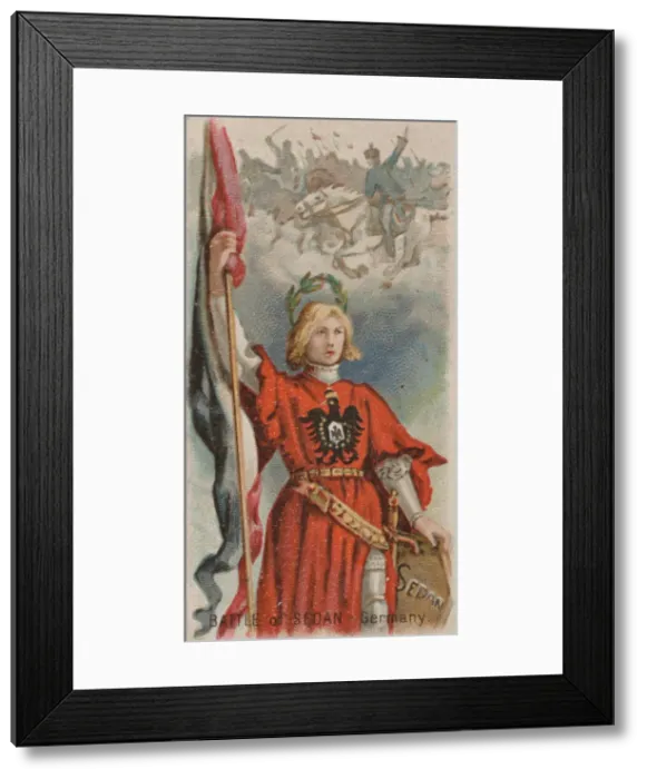 Framed Print : Battle of Sedan, Germany, from the Holidays series (N80) for Duke brand cigarettes, 1890 Framed Print : Battle of Sedan, Germany, from the Holidays series (N80) for Duke brand cigarettes, 1890