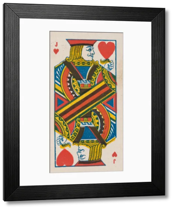 Framed Print : Jack of Hearts (red), from the Playing Cards series (N84) for Duke brand cigarettes, 1888 Framed Print : Jack of Hearts (red), from the Playing Cards series (N84) for Duke brand cigarettes, 1888