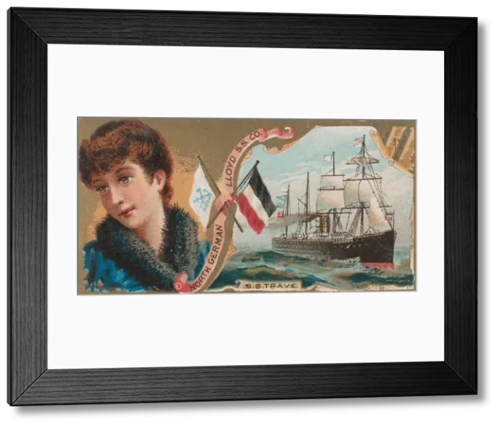Framed Print : Steamship Trave, North German Lloyd Steamship Company, from the Ocean Framed Print : Steamship Trave, North German Lloyd Steamship Company, from the Ocean