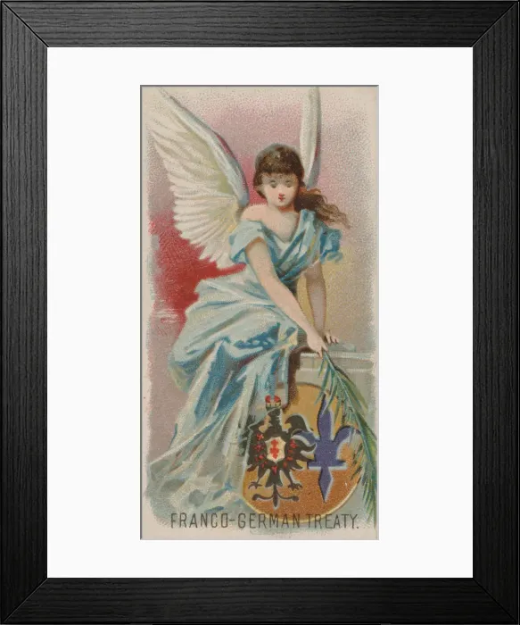 Framed Print : Franco-German Treaty, from the Holidays series (N80) for Duke brand cigarettes, 1890 Framed Print : Franco-German Treaty, from the Holidays series (N80) for Duke brand cigarettes, 1890