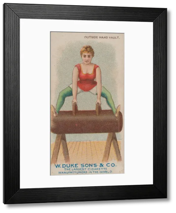 Framed Print : Outside Hand Vault, from the Gymnastic Exercises series (N77) for Duke brand cigarettes Framed Print : Outside Hand Vault, from the Gymnastic Exercises series (N77) for Duke brand cigarettes