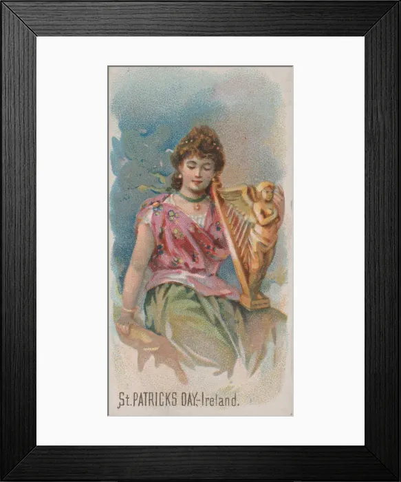 Framed Print : St. Patricks Day, Ireland, from the Holidays series (N80) for Duke brand cigarettes Framed Print : St. Patricks Day, Ireland, from the Holidays series (N80) for Duke brand cigarettes