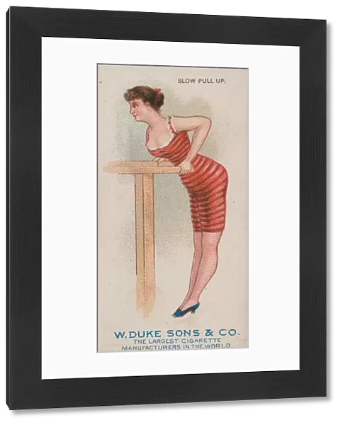 Slow Pull Up, from the Gymnastic Exercises series (N77) for Duke brand cigarettes, 1887