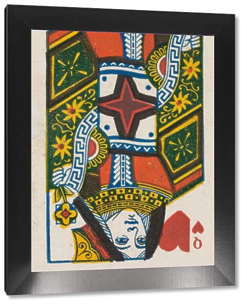 Queen of Hearts (red), from the Playing Cards series (N84) for Duke brand cigarettes