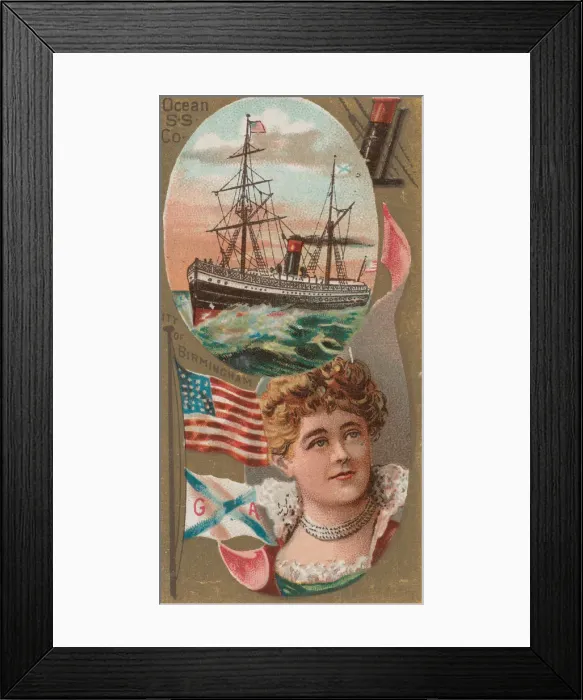 Framed Print : Ocean Steamship Company, from the Ocean and River Steamers series (N83 Framed Print : Ocean Steamship Company, from the Ocean and River Steamers series (N83
