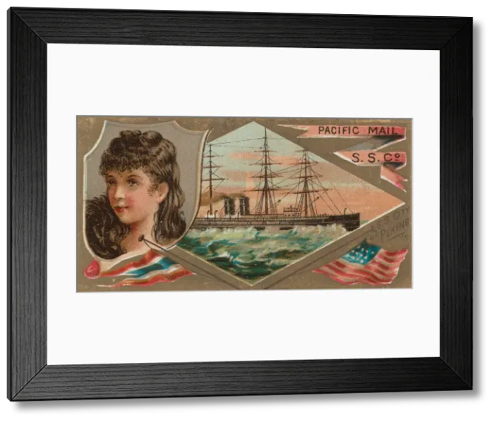 Framed Print : Steamship City of Peking, Pacific Mail Steamship Company Framed Print : Steamship City of Peking, Pacific Mail Steamship Company