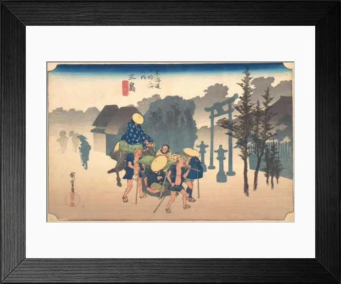 Framed Print : Morning Mist, 19th century. Creator: Ando Hiroshige Framed Print : Morning Mist, 19th century. Creator: Ando Hiroshige