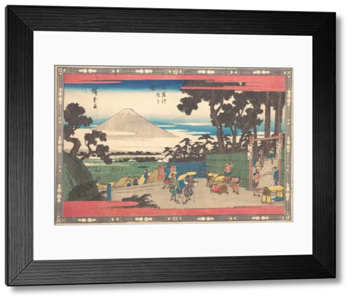 Framed Print : Meguro Gionin Zaka. Creator: Ando Hiroshige