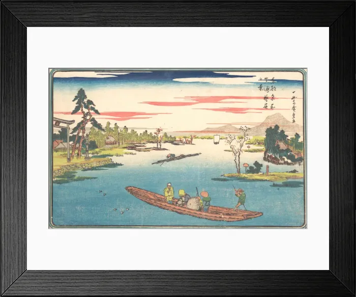 Framed Print : A View of Late Spring at Masaki, 1831. 1831. Creator: Ando Hiroshige Framed Print : A View of Late Spring at Masaki, 1831. 1831. Creator: Ando Hiroshige