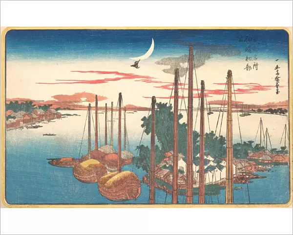 The Year's First Song of the Cuckoo at Tsukudajima, 1831. 1831. Creator: Ando Hiroshige