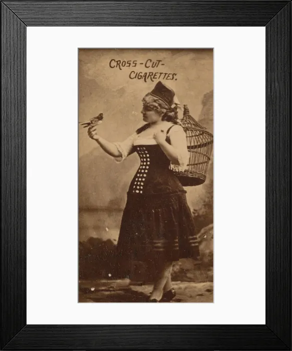 Framed Print : Card Number 33, Miss Mattie Vickers, from the Actors and Actresses series (N145-2) issued Framed Print : Card Number 33, Miss Mattie Vickers, from the Actors and Actresses series (N145-2) issued