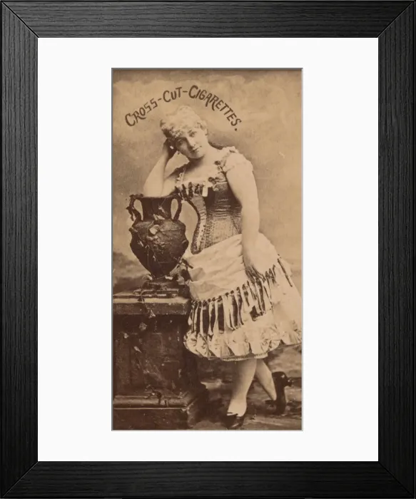 Framed Print : Card Number 59, Miss Mattie Vickers, from the Actors and Actresses series (N145-2) issued Framed Print : Card Number 59, Miss Mattie Vickers, from the Actors and Actresses series (N145-2) issued