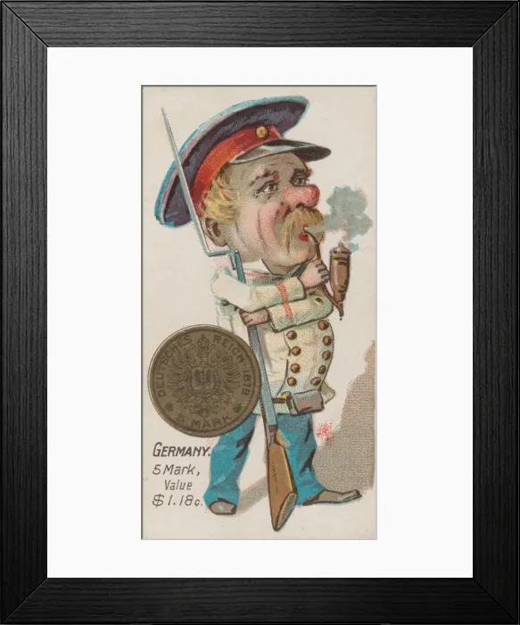Framed Print : Germany, 5 Mark, from the series Coins of All Nations (N72 Framed Print : Germany, 5 Mark, from the series Coins of All Nations (N72
