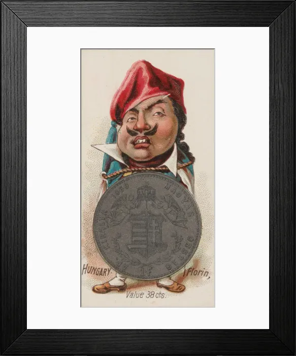 Framed Print : Hungary, 1 Florin, from the series Coins of All Nations (N72 Framed Print : Hungary, 1 Florin, from the series Coins of All Nations (N72
